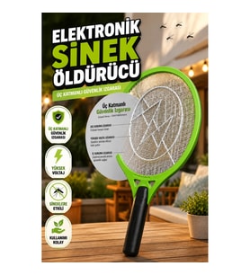 Elektronik Sinek Öldürücü Üç Katmanlı Güvenlik Izgaralı Taşınabilir Elektrikli Sineklik