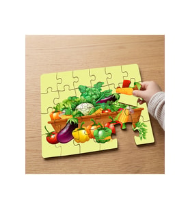 Sebzeleri Tanıyalım Tasarımlı 24 Parça Ahşap Çocuk Puzzle MPK1173