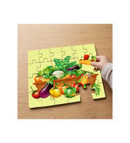 Sebzeleri Tanıyalım Tasarımlı 24 Parça Ahşap Çocuk Puzzle MPK1173