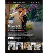 Stüdyo 14 Kişiye Özel Netfilix Kolajlı Tasım Çerçeveli Tablo - Sevgiliye Hediye - Arkadaşa Hediye