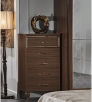 Bellona Volga 5 Çekmeceli Şifonyer Ceviz 64x47x117