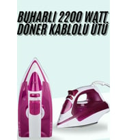 Buharlı Ütü 2200 Watt Seramik Tabanlı Taşınabilir Kablolu Ütü