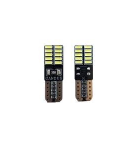 T10 Led Ampul 24 Ledli Canbuslı Park Ampulü 2'li Takım Buz Mavi