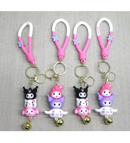 Hello Kitty Arkadaşları Silikon Anahtarlık (Krem)