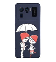 Xiaomi Mi11 Ultra Uyumlu Lansman Kılıf Aşk Tasarımlı İçi Kadife Kapak-Lacivert (Şeffaf)