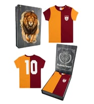 Galatasaray Orijinal Metin Oktay Sarı Kırmızı Unisex Bebek T-shirt Ahşap Kutulu (Sarı-Kırmızı)