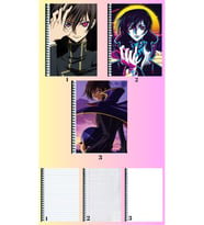 lelouch lamperouge 3 adet defter A4 büyük boy çizgili_kareli_çizgisiz