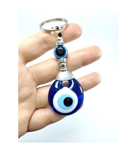 Nazar Boncuğu Anahtarlık/araba Dikiz Ayna Süsü El Yapımı Cam Hediyelik Eşya