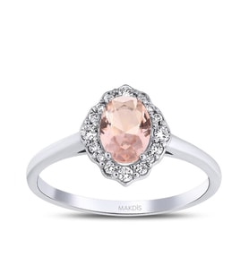 0.70 Karat Morganite Pırlanta Yüzük