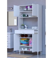 Eliusta Artex  70 cm Yüksek Organizasyonlu Boy Dolabı 70x173x32,5 cm Beyaz Banyo/Mutfak Dolabı