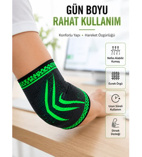 Fitness Dirsekliği Kompresyonlu Dirsek Destekliği Tenisçi Dirseği Spor Koruyucu