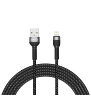 Vendas Apple Lightning Zore Shira Serisi 3 Metre 2A Çıkışlı Data ve Şarj Kablosu (Siyah)