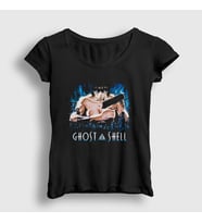 Presmono Kadın Siyah Motoko V2 Ghost In The Shell T-Shirt 512438tt