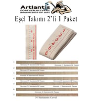 Eşel Takımı 2 li 1 Paket Eşel Cetveli 7 Parça Kağıttan Cetvel Dikişi Cetveli Ölçekli Mezura Moda Tasarım (Beyaz)