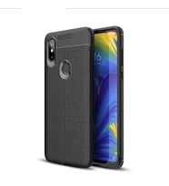 Xiaomi Mi Mix 3 Kılıf Deri Tarzı Niss Silikon Case (Siyah)
