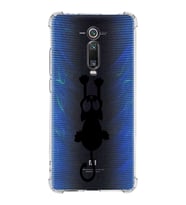 Xiaomi Mi 9T Pro Köşe Korumalı Antişok Kapak Çizgi Kedi Tasarımlı Şeffaf Silikon Kılıf