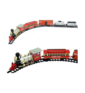 Sesli ve Işıklı Klasik Tren Seti - 22 Parça (Çok Renkli)