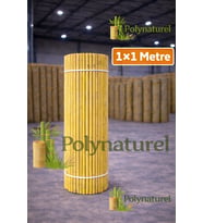 Doğal Kamış Bambu Çit 1x1m Bahçe Teras Balkon Gizlilik Perdesi Gölgelik Örtü