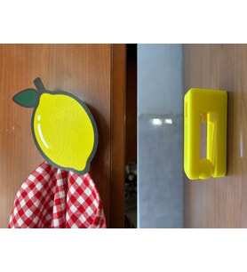 Pratik Limon Havlu Tutucu - Delmesiz Mutfak ve Banyo Havlu Askısı - 3D Baskı Dekoratif Aparat