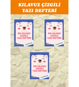 1.Sınıf Dik Temel Harflerle Kılavuz Çizgili Yazı Defteri Büyük Boy - 3 Adet (Karışık)