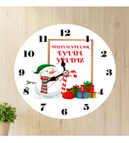 Mutlu Yıllar Kadrdan Adam Tasarım Yılbaşı Duvar Saati