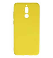 Mate 10 Lite Kılıf Nano içi Kadife Silikon - Sarı