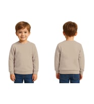 Unisex Düz Baskısız Çocuk Sweatshirt  3 İplik Şardonlu Kumaş (Taş)
