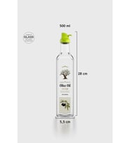 Renga Oslo 500 ml Desenli Cam Yağlık 152006 Yeşil
