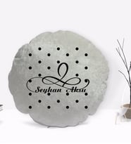 BK Gift Kişiye Özel İsimli Yuvarlak Dekoratif Kırlent Yastık-4