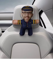 BK Gift Kişiye Özel Pilot Tasarımlı Araç Koltuk Bebek Yastığı-1