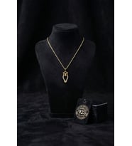925 Ayar Zirkon Taşlı Gold Minimal Baykuş Gümüş Kolye