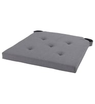 Sandalye Minderi  Gri Renk MeridyenDukkan 35/42x40x4 cm IKEA Cırt Cırtlı Bantlı