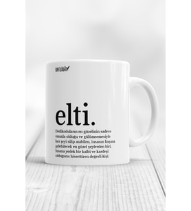 Elti Açıklamalı Baskılı Kupa Bardak