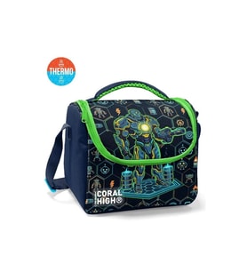 CORAL HIGH 37146 KIDS LACİVERT ROBOT DESENLİ THERMO BESLENME ÇANTASI