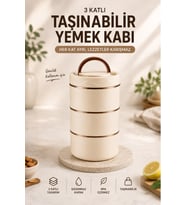 3 Katlı Beslenme Kabı Sızdırmaz Kapaklı Yemek Saklama Kabı
