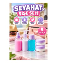 30 ml Şeffaf Seyahat Kozmetik Şişe ve Krem Kabı Seti – 5 Parça