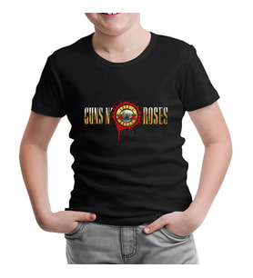 Guns N Roses - Drops Logo Siyah Çocuk Tshirt