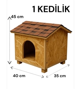 KEDİ kedi yuvası kedi Barınağı 1 KEDİLİK iç ve dış mekan ısı ve su yalıtımı 35x40x45 cm