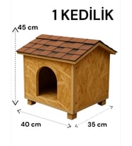 KEDİ kedi yuvası kedi Barınağı 1 KEDİLİK iç ve dış mekan ısı ve su yalıtımı 35x40x45 cm