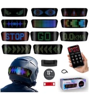 TeknoFun Akıllı Kask LED Ekranı - Bluetooth APP Kontrollü Sinyal ve Hız Göstergeli - 1 ADET