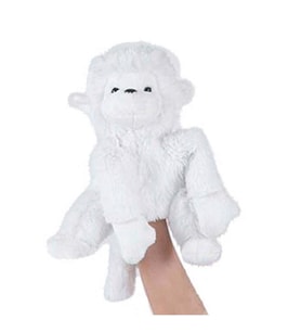 Kukla Maymun Beyaz Yumoş 34 cm