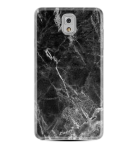 Samsung Note 3 4 5 8 9 20 Ultra 10 Lite Kılıf Desenli Silikon Kara Mermer 1375