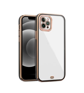 iPhone 11  Pro    arka    Kapak Kılıf   Renkli Siyah    kenarlı  rose