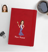 Kişiye Öze Kadın Model 13x21 Kırmızı Defter-14