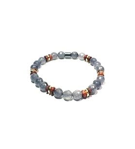 JTSS24DOB1427 JANTİ UNISEX BİLEKLİK JADE ELMAS KESİM JASPER HEMATİT DOĞALTAŞ TASARIM GARANTİLİ