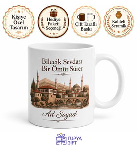 Bilecikli Hemşehriye İsimli Baskılı Kupa Bardak Hediye