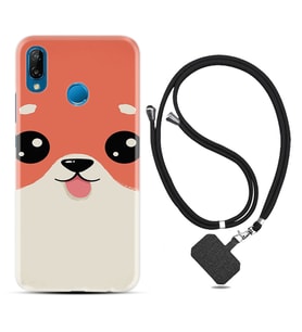 Huawei P20 Lite Mate 10 20 Lite Pro P40 Lite KılıfBoyun Askılı Silikon Sevimli Köpek 1731