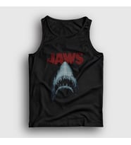Presmono Unisex Siyah Shark Film Jaws Atlet
