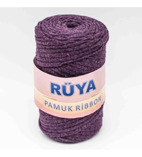 Angel Çanta Aksesuar Mor Renk Pamuk Ribbon No:5