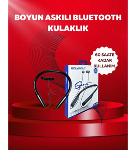 Polygold PG-100 Bluetooth 5.0 Boyun Bantlı Kulaklık – 50 Saat Konuşma Süresi Type-C Şarj